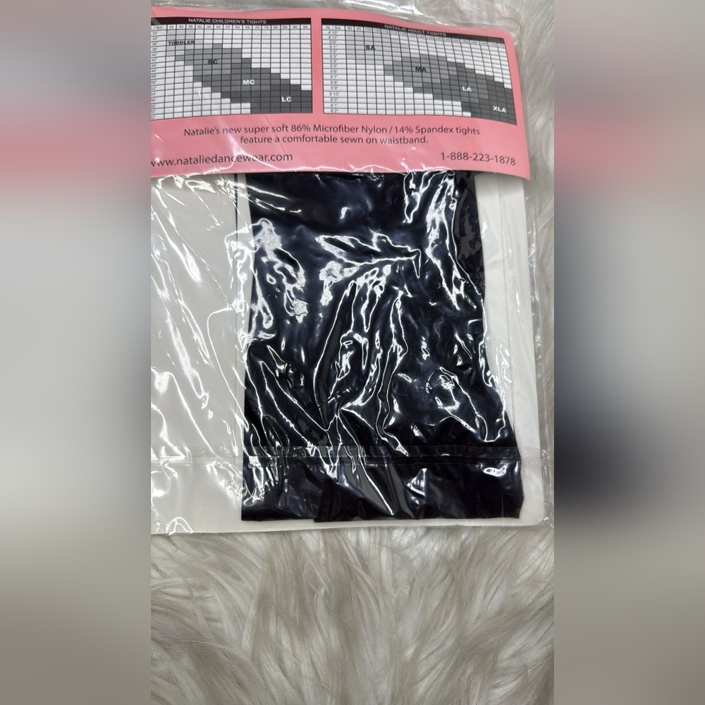 Black Ballet Tights Brand New Size Medium Dancewear Recital - Picture 4 of 5